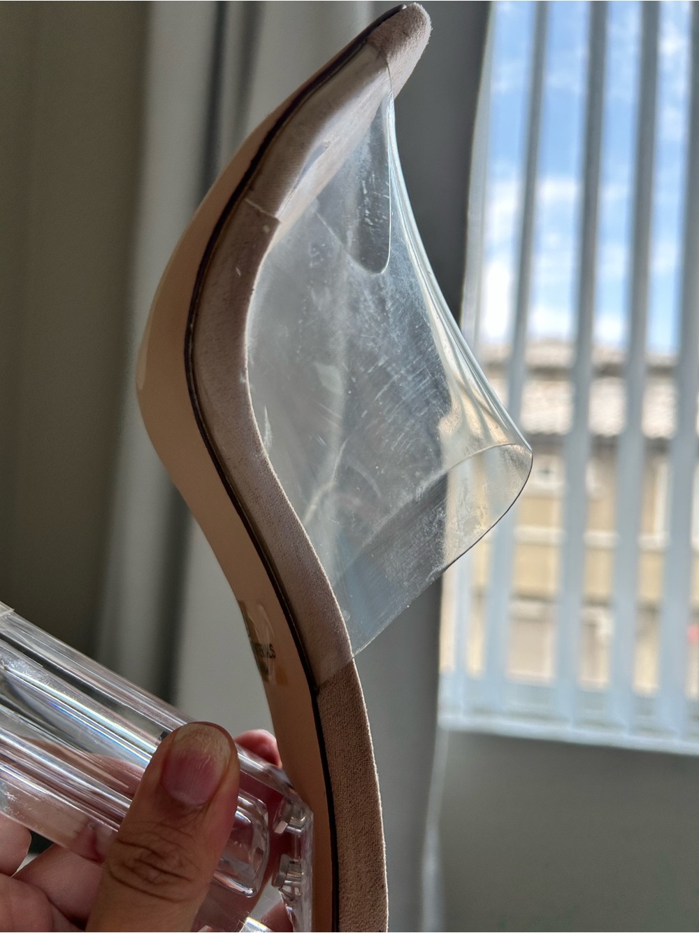 Olivia jaymes Clear Strap Nude Block Heel Mule - Picture 13 of 15